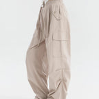 Women's high waisted drawstring cargo pants