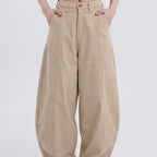 Women's high waisted loose wide leg casual trousers