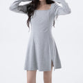 Women's square neck open back dress