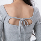 Women's square neck open back dress